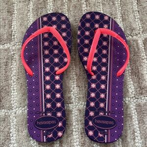 Havaianas Vibrant Purple and Pink Sandals